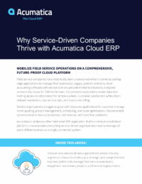 Why Service-Driven Companies Thrive with Acumatica Cloud ERP